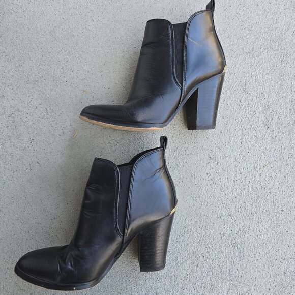 Sz 6 MK Micheal Kors booties ankle boots heel - Picture 3 of 12